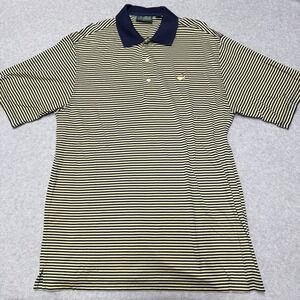 Amen Corner Shirt Polo Mens L Blue Stripe Golf Augusta National Masters